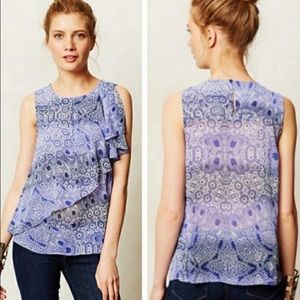 Anthropologie HD In Paris Sun Garden Ruffle Top